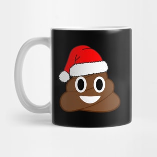 Poop Emoticon Santa Face Emoticon Mug